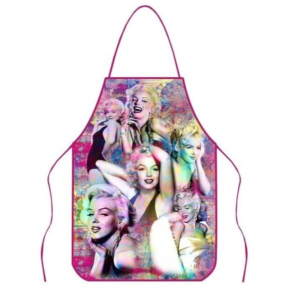 New Pink Marilyn Monroe Apron Kitchen Cooking Gift Oven Barbecue Grill Sexy Pics - Picture 1 of 3
